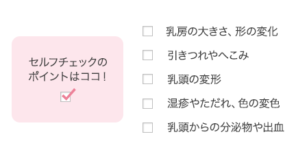 【セルフチェックのポイントはココ！】